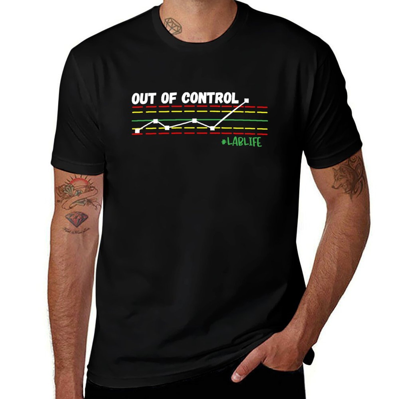 Printing Qc - T-shirt Funny Lab Tech, Out Of