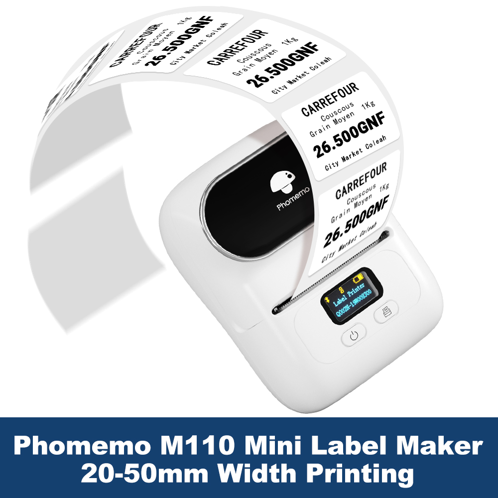 Commercial Label Printing Machine - Imprimante d'étiquettes Phomemo M110 étiqueteuse imprimante