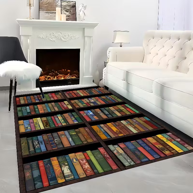 Commercial Book Printing Machines - Tapis d'étagère pour adolescents, décor de