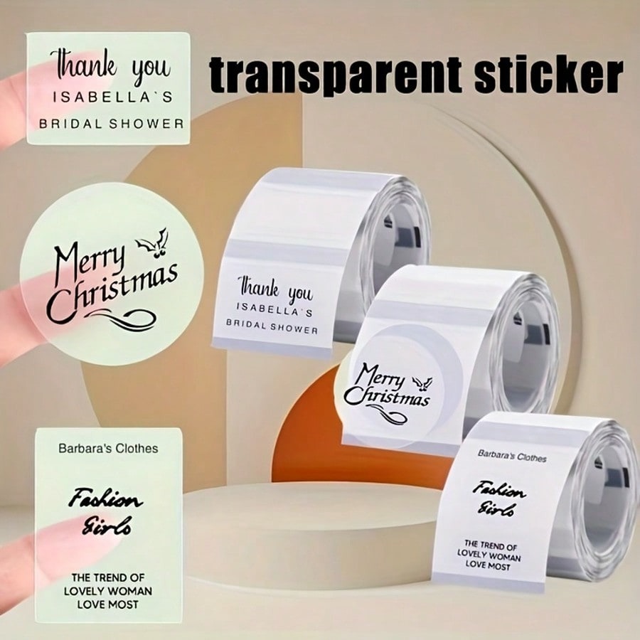 Commercial Label Printing Machine - Autocollants d'impression thermique transparents, imperméables, résistants