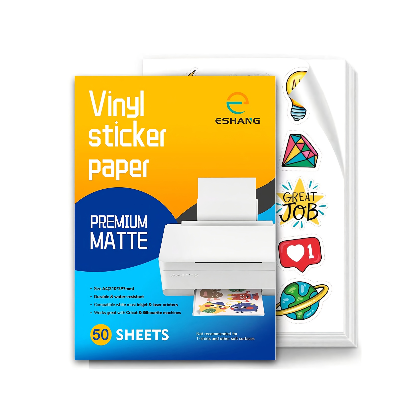 Commercial Vinyl Printing - Papier autocollant en vinyle imprimable A4