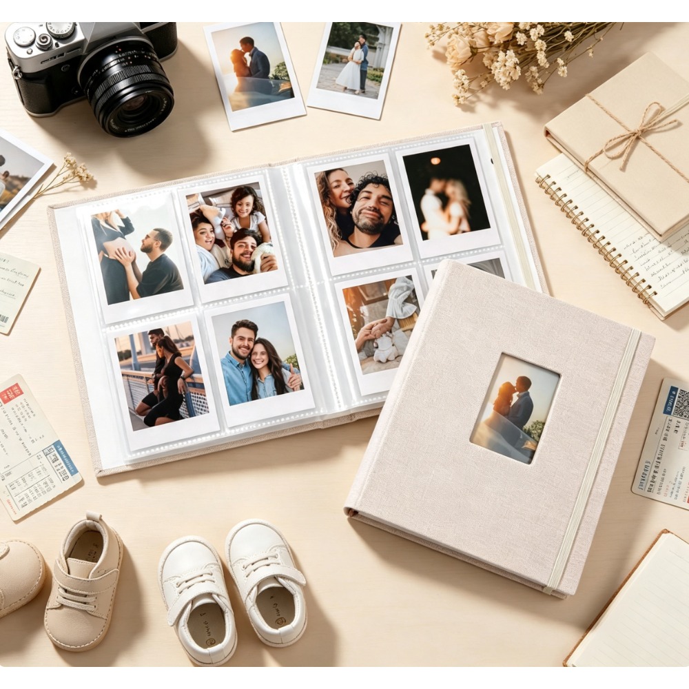 Commercial Book Printing Machines - Album photo instantané compact en lin,