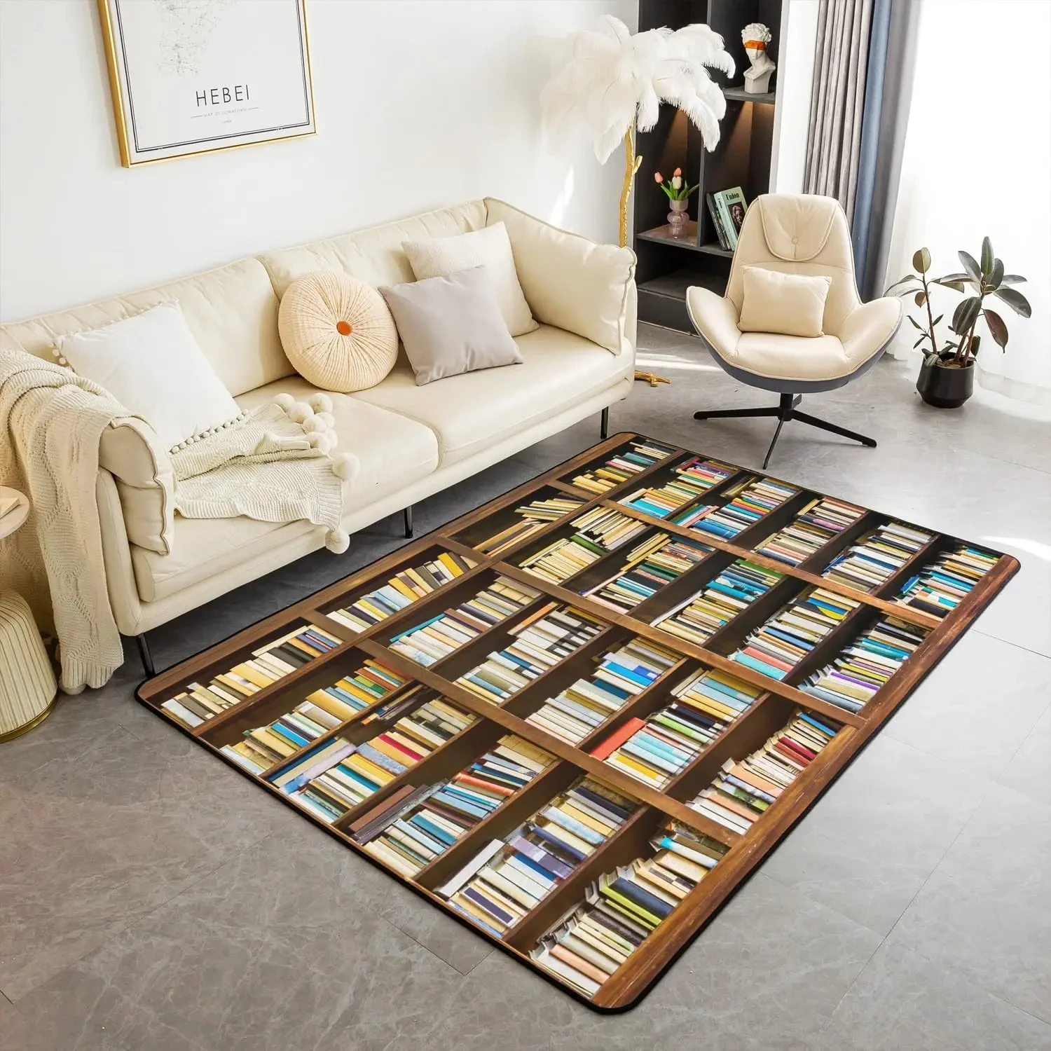Commercial Book Printing Machines - Tapis d'étagère pour adolescents, décor de