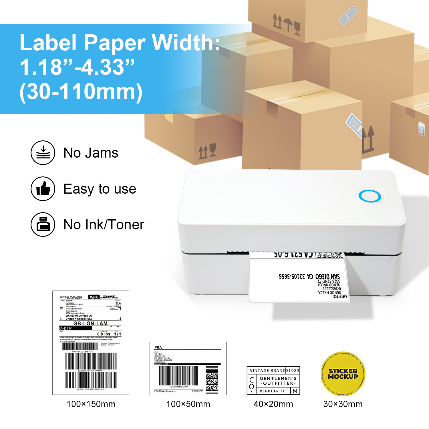 Imprimante d'étiquettes adhési - Commercial Label Printing Machine avis et prix