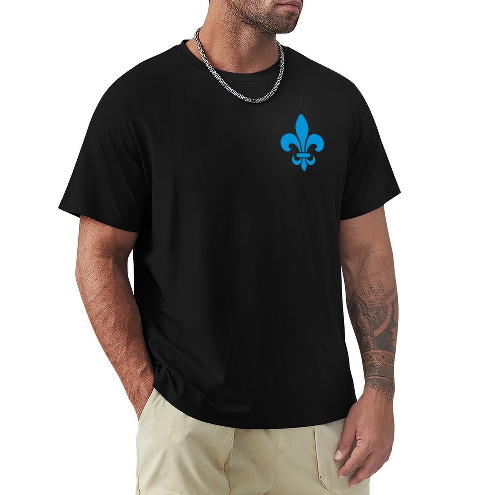 T-shirt style moderne bleu fle - Printing Qc avis et prix