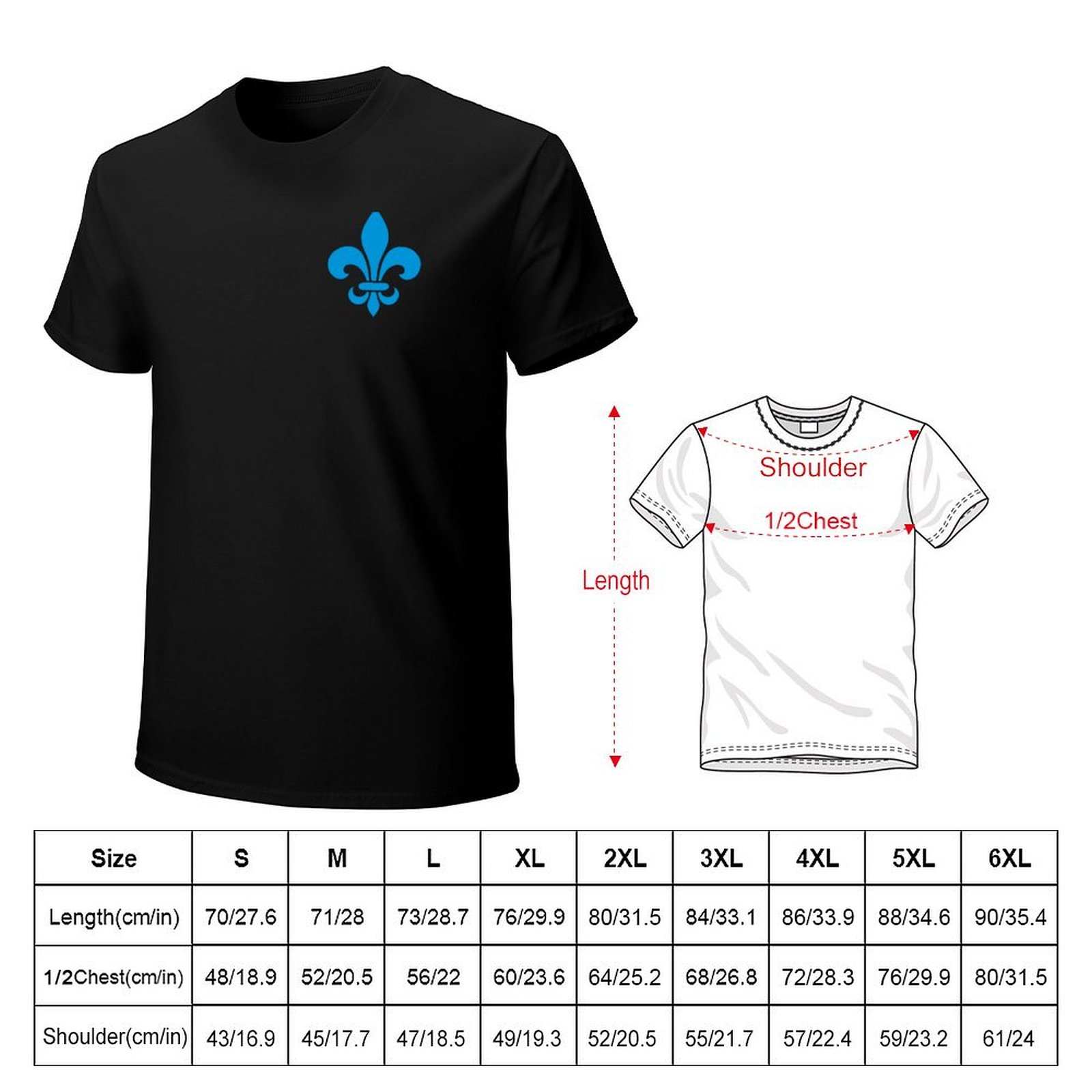 T-shirt style moderne bleu fle - Printing Qc avis et prix