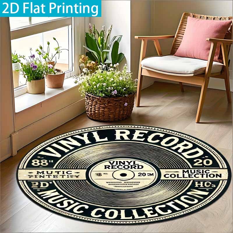 Tapis rond vintage en vinyle n - Commercial Vinyl Printing avis et prix