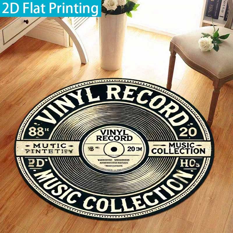 Tapis rond vintage en vinyle n - Commercial Vinyl Printing avis et prix